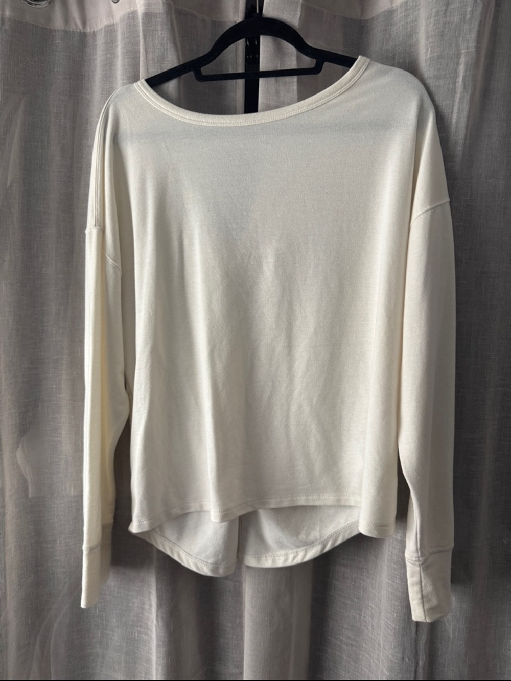 Old Navy Cream Boatneck Lightweight Sweatshirt